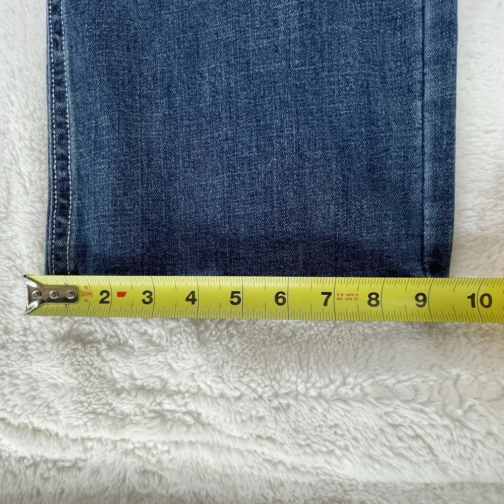 TK Axel Slim Bootcut Jeans Light Wash Distressed Blue Denim 38x32 Mens